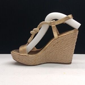 Michael Kors Gold Wedge Sandals Size 8